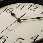Foxtop Retro Silent Non-Ticking Round Classic Clock Quartz Decorative Battery - Image 7