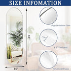 Oval Bathroom Mirror 48 x 16 Inch, Large White Full Length Mirror, Oval Pill - Image 7