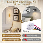 camuucci Battery Operated Wall Sconces Set of 2 Rechargeable Battery Powered - Image 3
