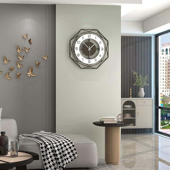 Large Wall Clocks for Living Room Decor Modern Wall Clock Battery Operated - Image 2