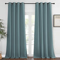 NICETOWN Blackout Greyish Blue Curtain 95 inches Long, Energy Saving Thermal by NICETOWN