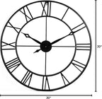 CLXEAST 30 Inch Large Wall Clock Modern, Oversized Roman Numeral Decorative - Image 10