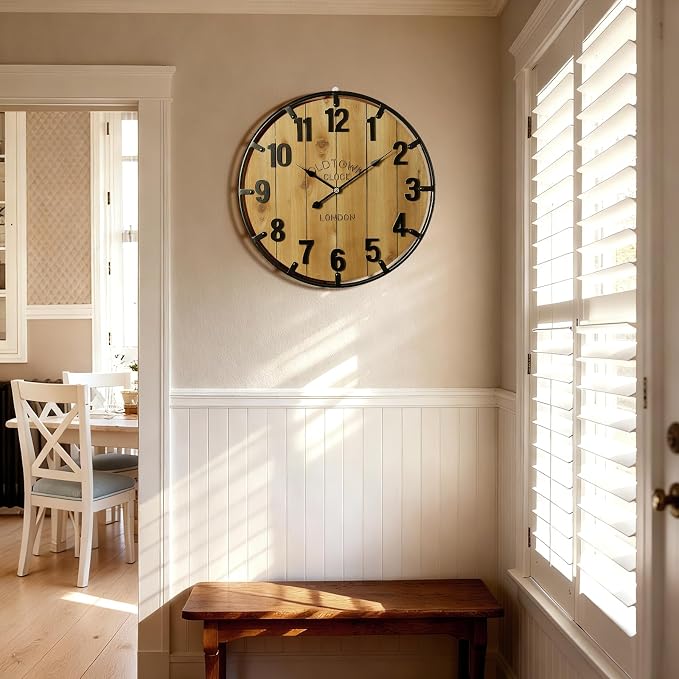 Vantic Farmhouse 24 Inch Extra Large Decorative Wall Clock - Image 4