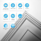 Art3d Drop Ceiling Tiles, 24x48in. Argent Silver - Image 8