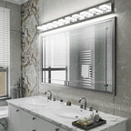 Ralbay 66inch Chrome Bathroom Vanity Lights Stainless Steel Acrylic LED Modern - Image 8