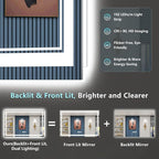 60x40 LED Bathroom Mirror with Lights, Backlit and Front Lit Anti-Fog Lighted - Image 3