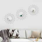 3 Pack Metal Mirrors for Wall Sunburst Wall Mirrors Home Décor Decorative - Image 2