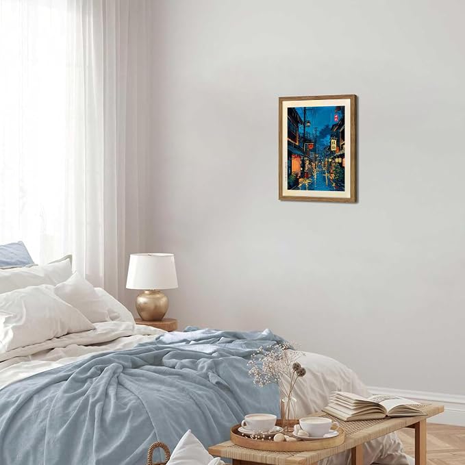 Framed Japanese Wall Art, Asian Tokyo Tea House Canvas Wall Decor Painting - Image 8