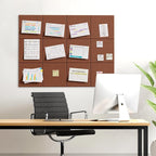 MaxGear Large Cork Board for Wall 36" x 24", Chocolate Brown Bulletin Board - Image 6