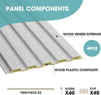 OUZUGIE WPC Acoustic Slat Wall Paneling, Living Room, TV Background, Study Room - Image 4