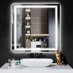 30"x30" LED Bathroom Mirror by INFINIGLASS