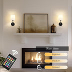Battery Operated Wall Sconce Set of Two, Wireless Rechargeable Wall Light - Image 3