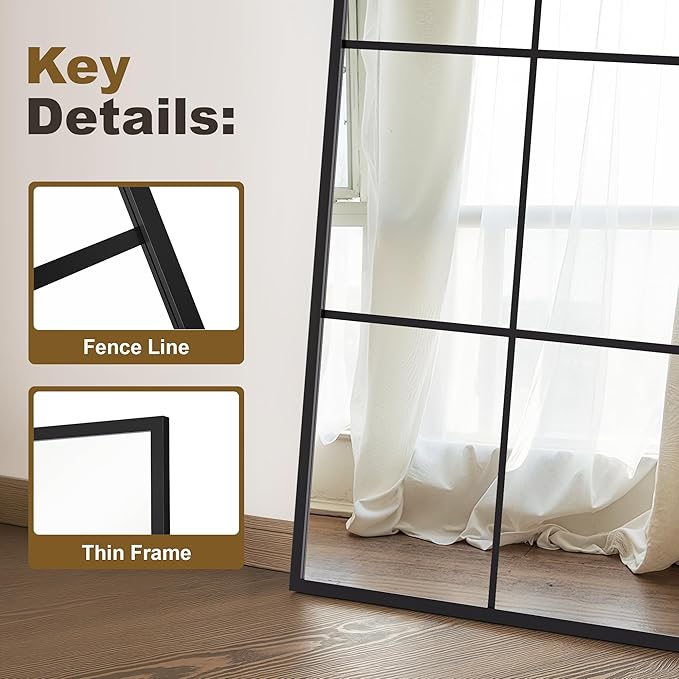Window Mirrors for Wall Decor, Wall Mirrors Decorative Window Pane 24 x 36 - Image 3
