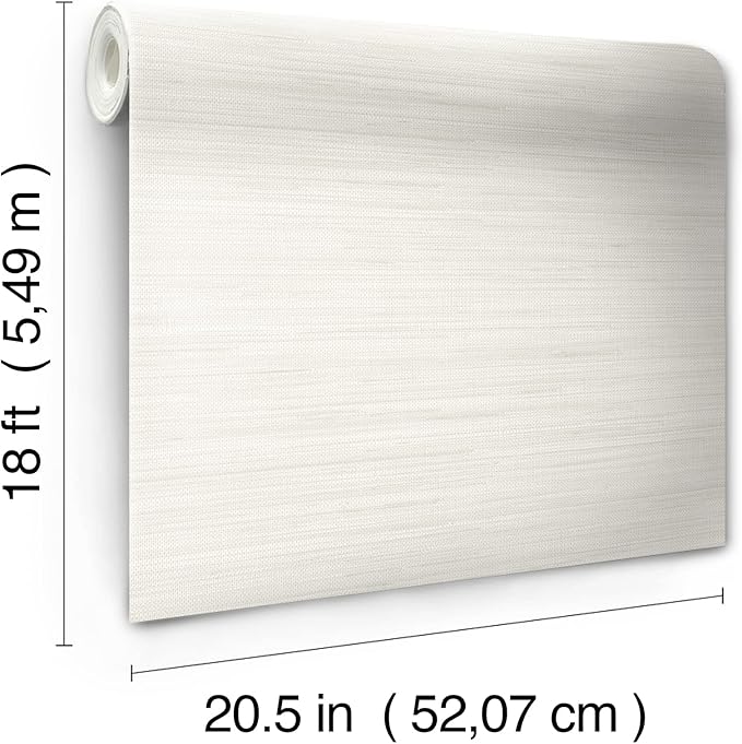 NuWallpaper x Society Social Cream Cashmere Classic Faux Grasscloth Peel and - Image 8