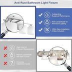Bathroom Lighting Fixtures Over Mirror, Anti-Rust Vanity Light Fixture - Image 2