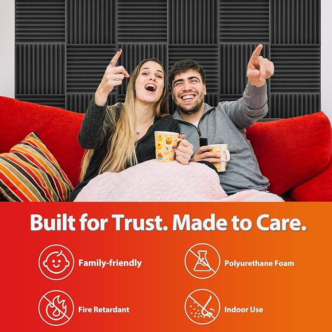 12 Pack Acoustic Panels – Sound Proof Foam Panels - Image 5