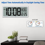 WallarGe 14.5'' Large Digital Wall Clock Battery Operated - Image 3