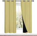 NICETOWN Paler Yellow Full Shade Curtain Panels, Pair of Energy Smart & Noise by NICETOWN