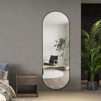 Oval Full Length Mirror, Ultra-Clear Explosion-Proof, Simple and Classic Deco - Image 2