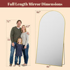 Suidia 86"x46" Arched Full Length Mirror - Image 4
