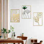 SwallowLiving Gold Wall Decor, 3 Pieces Metal Wall Art - Image 6