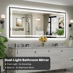 88x38 Inch LED Bathroom Mirror - Image 3