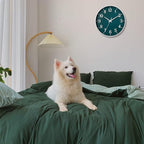 HZDHCLH Green Wall Clocks Battery Operated, 12 inch Silent Non Ticking Modern - Image 4