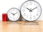 jomparis 12 Inch Wall Clock Silent Non Ticking Battery Operated Quartz Modern - Image 5