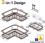 YASONIC Shower Caddy Corner, No Drilling Shower Organizer Corner - Image 2