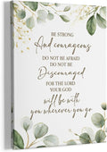 HIWX Christian Inspirational Wall Decor, Be Strong and Courageous Bible Verses by HIWX