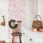 JiffDiff Floral Vintage Wallpaper Peel and Stick，Pink Rose Wallpaper Removable - Image 6
