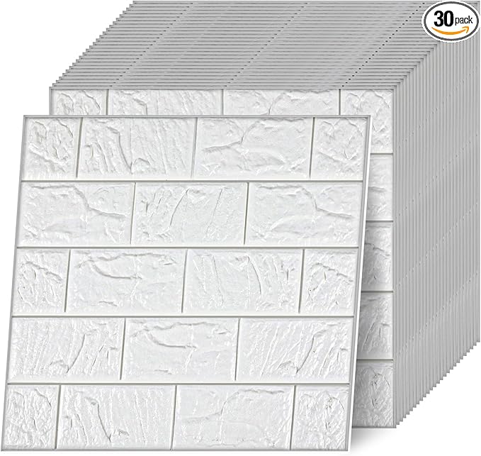 30 Pcs 3D Wall Panels Peel and Stick, Home Decoration by Prasacco