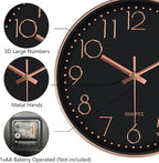 Silent Wall Clocks Battery Operated 8 Inch, Analog Wall Clock - Image 6