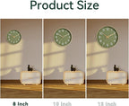 Roymnie Wall Clock Green, Silent Wall Clocks Battery Operated 8 Inch-Modern Non - Image 2