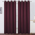 LEMOMO Blackout Curtains 66 x 84 inch/Burgundy Red Curtains Set of 2 by Lemomo