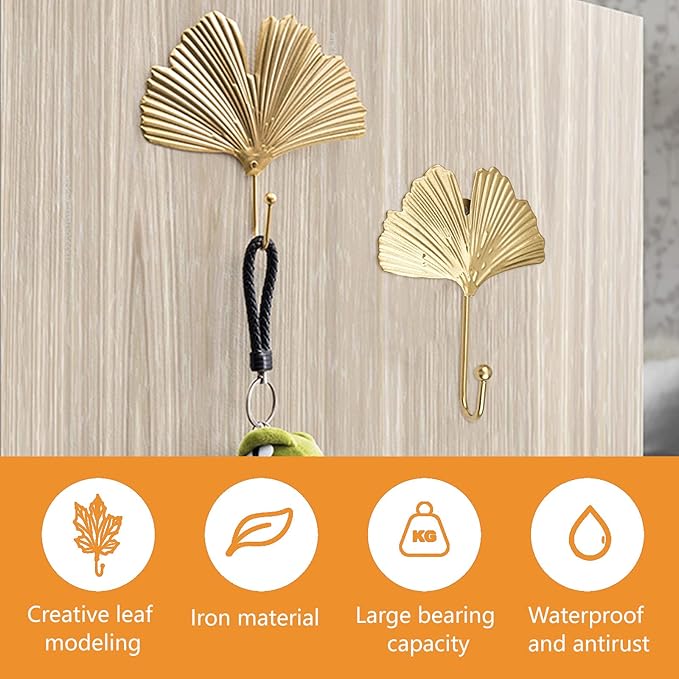 MOROBOR Decorative Leaves Iron Hooks - Image 3