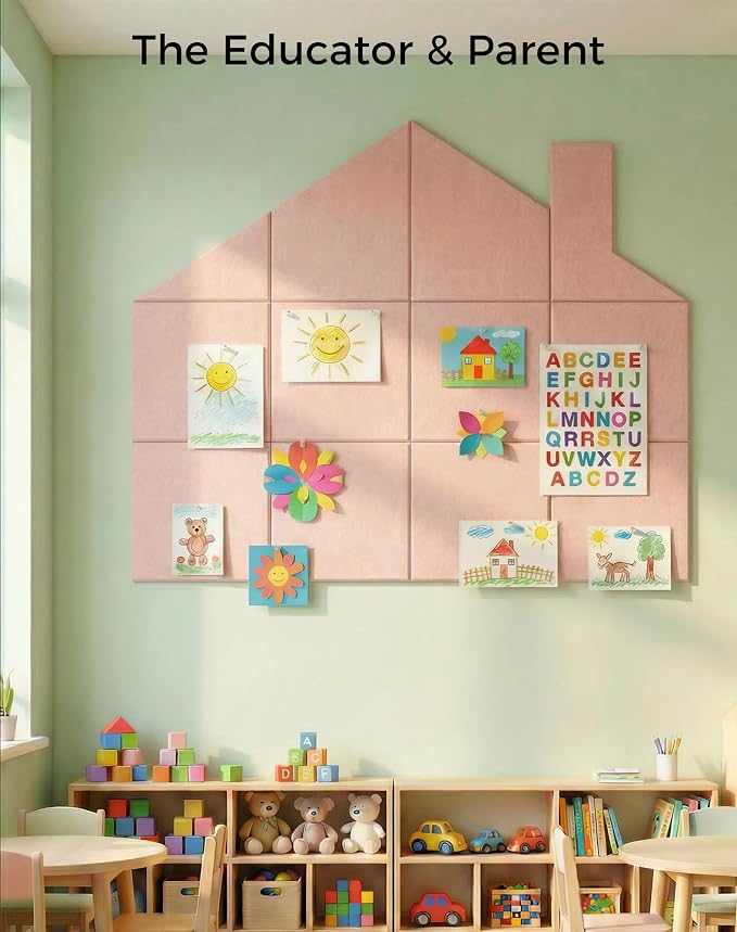 Aothia 12-Pack Felt Bulletin Board Tiles - Image 8