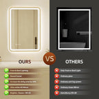 20x28 Inch Gold Framed LED Bathroom Mirror - Image 7