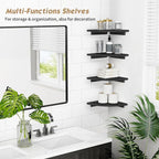 Forbena Black Corner Floating Shelves - Image 3