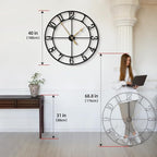 LEIKE 40 Inch Extra Large Wall Clock, Decorative Oversized Arabic Numerals - Image 3