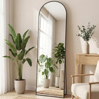 Sweetcrispy 56"x15" Arched Full Length Mirror, Leaning or Standing Full Body - Image 7