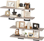 HOOBRO Floating Shelves, 15 Inch Wall Shelf Set of 4, Wall Mounted Storage - Image 8
