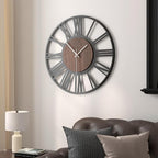Cuspin 24 Inch Large Wall Clock, Silent Non Ticking Battery Operated Roman - Image 2