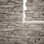 EverStone Cascade Faux Stone Panel, 48 5/8"W x 24 3/4"H x 1 1/4"D, Desert Sand - Image 9