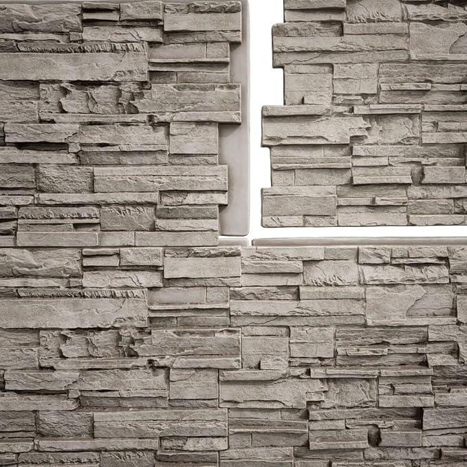 EverStone Cascade Faux Stone Panel, 48 5/8"W x 24 3/4"H x 1 1/4"D, Desert Sand - Image 11