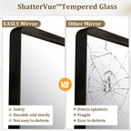 30"x 30" Black Bathroom Mirror - Image 7