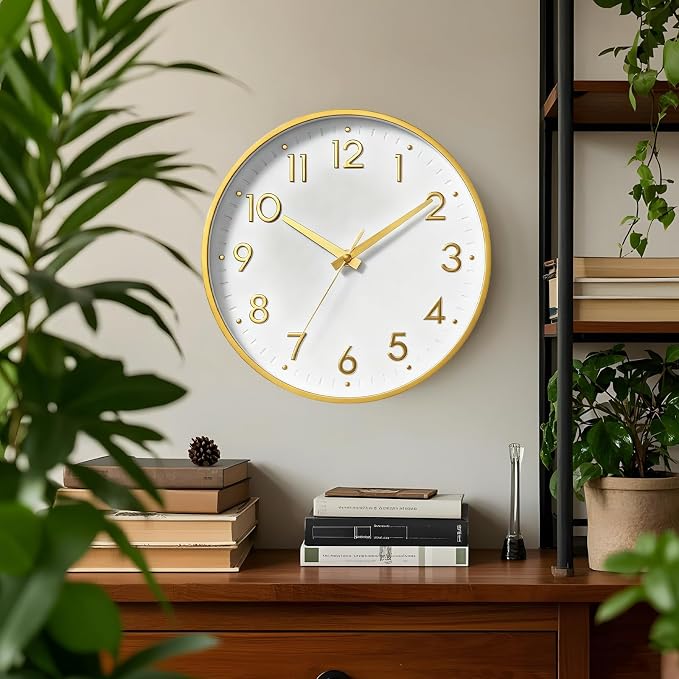 Mosewa Wall Clock 8 Inch, Battery Operated Silent Non-Ticking Modern Analog - Image 2