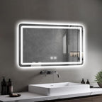 LED Bathroom Mirror, 36 x 24 Inch Anti-Fog Wall Mirror - Image 2