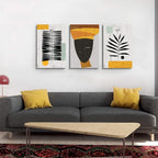 Framed Canvas Wall Art African Ethno Motive Wall Art Set, Abstract Ethno Art - Image 3