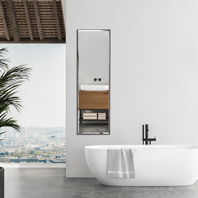 PETAFLOP 14x48 Inch Full Length Mirror Wall Mounted, Large Body Door Mirror - Image 7
